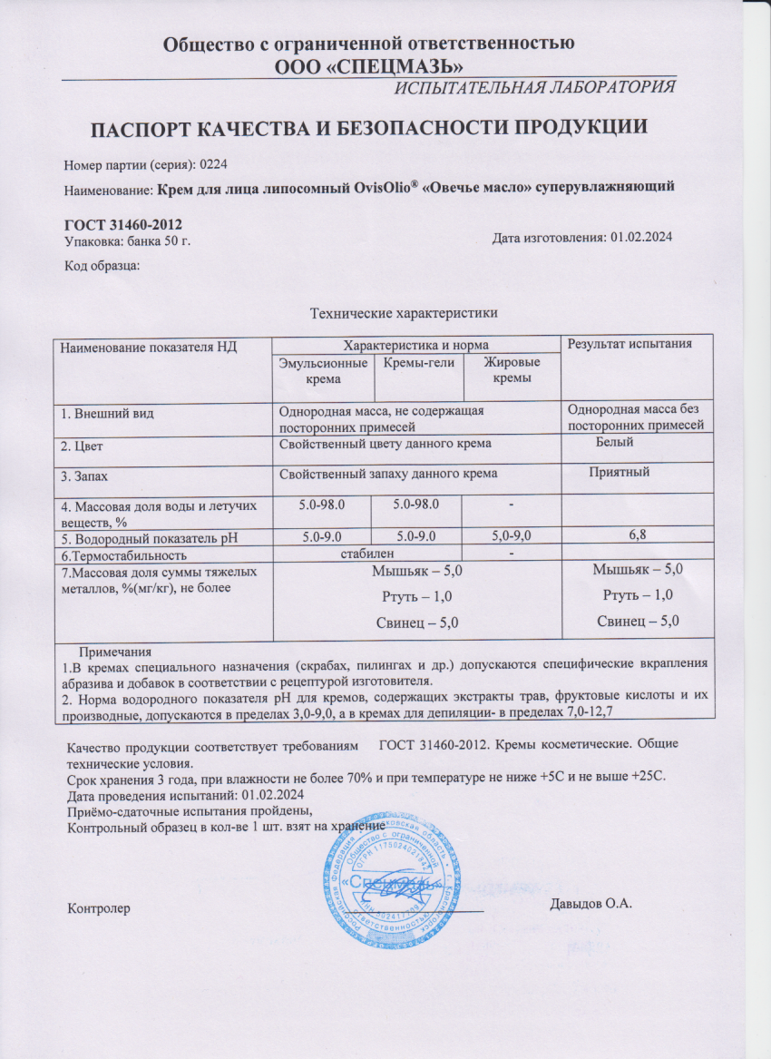 Паспорт №022024